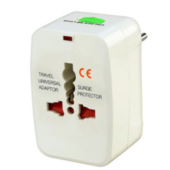 adaptateur secteur formats prises monde 150 pays akashi alt wp 100w blanc