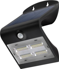 lampe murale solaire design forme vague avec detecteur luminosité Goobay