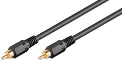 cable cinch audio video male male plaqué or double blindage 5m goobay