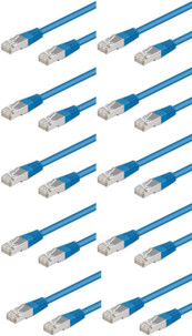 10 câbles RJ45 bleu cat5e F/UTP - 3m