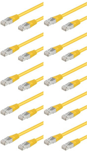 10 câbles RJ45 jaune cat5e F/UTP - 3m