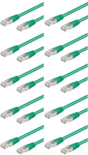 10 câbles RJ45 vert cat5e F/UTP - 3m