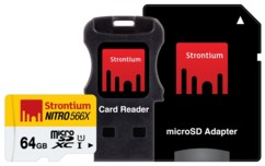 Carte Micro SDHC Strontium Nitro avec adaptateur SD et lecteur USB - 64 Go