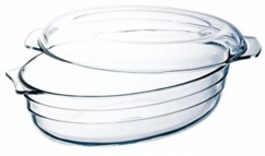 cocotte terrine en verre pour four micro ondes et congelateur 32 cm 3 litres so clear thomas