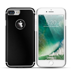 Coque en aluminium pour iPhone 7+ / 8+ - Noir et argent