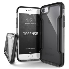 Coque renforcée pour iPhone 7 / 8 / SE2020 : Defense Clear - Noir