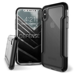 Coque renforcée pour iPhone X / XS : Defense Clear - Noir