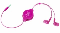Écouteurs intra-auriculaires rétractables - Rose