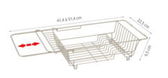 Égouttoir en acier inoxydable extensible