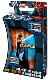 cartes à jouer collector star wars episode 1 menace fantome effets 3d