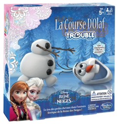jeu de société reine des neiges course d'olaf petits chevaux avec personnages disney