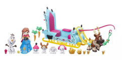 jouet reine des neiges bobsleigh d'anna olaf sven sleigh ride figurines personnages