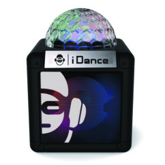 mini enceinte portable avec effet disco idance nano cube cn1 noir 5w