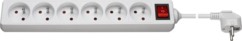 Multiprise 6 prises avec interrupteur - coloris blanc