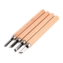 Set de 4 outils de sculpture sur bois