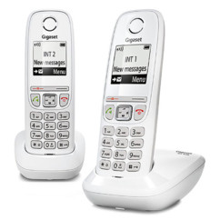 Téléphone fixe sans fil DECT Gigaset AS470 Duo - Blanc
