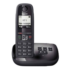 Téléphone fixe sans fil DECT Gigaset AS470A - Avec répondeur - Noir