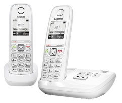 Téléphone fixe sans fil DECT Gigaset AS470A Duo - Avec répondeur - Blanc