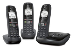 Téléphone fixe sans fil DECT Gigaset AS470A Trio - Avec répondeur - Noir