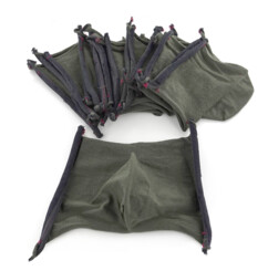 10 masques barrières lavables (sans filtres) - Kaki