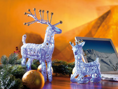 Lot de 2 rennes du Père Noël USB pour décoration lumineuse.