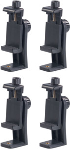 4 supports de smartphone pour trépied avec filetage 1/4"