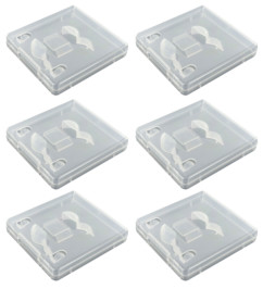 6 boîtiers transparents pour clés USB