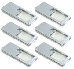 6 loupes de lecture x3 / x7 avec mini lampes LED