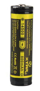 accumulateur format 14500 3,7 v 800 mah xtar