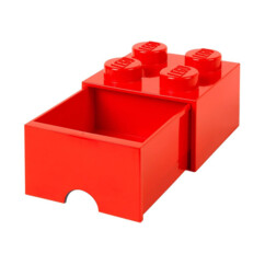 Tiroir LEGO rouge pour ranger des petits objets.