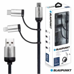 Câble de recharge compatible avec iOs, Android et Type C.