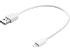 Câble usb vers lightning certifié MFI blanc 0,20cm