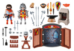Playmobil 5637 Knight : Coffre chevalier et forgeron.