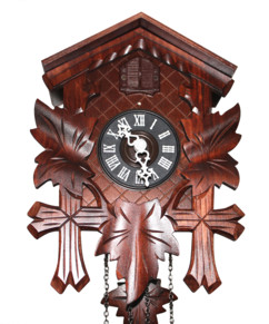 Coucou en bois avec horloge à quartz
