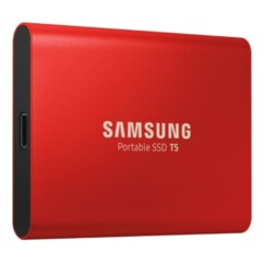 Disque SSD externe T5 rouge métal 500 Go