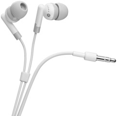 Écouteurs intra-auriculaires Goobay blancs.