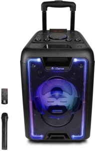 enceinte sono portable avec roulettes et trolley 200w bluetooth sd usb entree micro karaoke idance mb1000