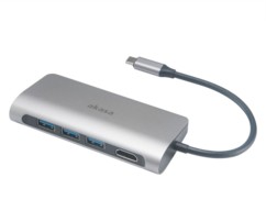 Hub USB-C 8 en 1 modèle AK-CBCA15-18BK.
