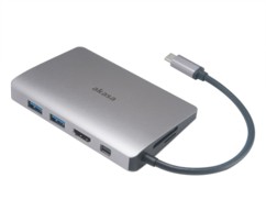 Hub USB-C 9 en 1 modèle AK-CBCA16-18BK.