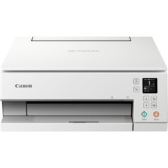 Imprimante jet d'encre Canon Pixma TS6351 blanche.