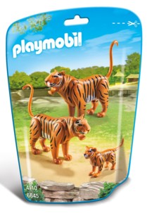 Jouet Playmobil collection Le Zoo - Couple de Tigres et leur bébé (n° 6645)
