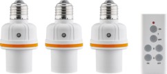 pack de 3 douilles telecommandées pour toutes ampoules 60w goobay