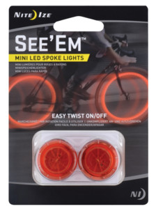 Mini balises LED rouge pour rayon de vélo Se'Em (x2)