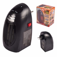 mini chauffage pour prise murale avec thermostat electronique et minuterie starlyf fast heater