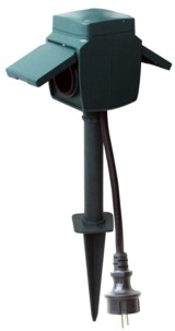 multiprise piquet étanche pour jardin avec câble 150 cm