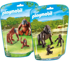 Pack avec 6 figurines de singes