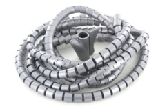 gaine passe cable souple pliable 22mm longueur 3m couleur argent