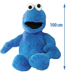 Peluche Cookie Monster zoom sur la tête.