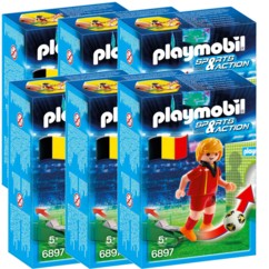 6 joueurs de foot Playmobil Sports & Action - Belgique