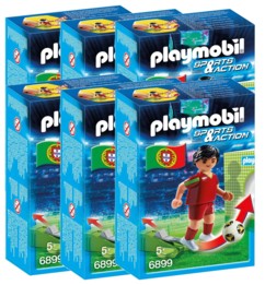 6 joueurs de foot Portugal Playmobil Sports & Action